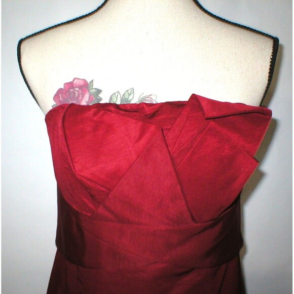 New Womens Party The Limited Dress Dark Red Strapless 8 Date Dinner Wedding Gues - Picture 2 of 12